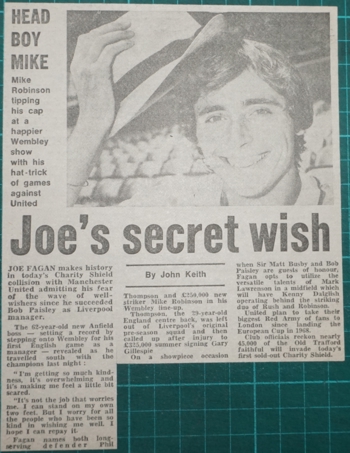 Joe's secret wish - August 1983